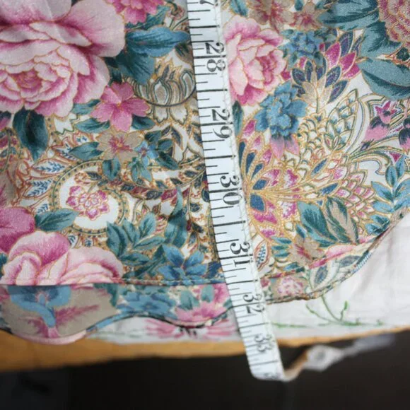 La SENZA dress y2k vintage nighty Cream Blue and Pink Floral Chemise - Picture 5 of 5
